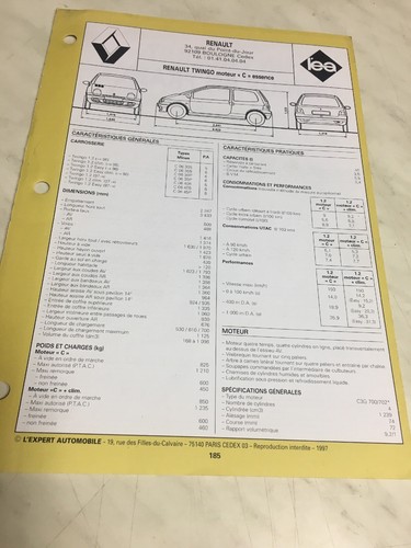 Automobile technical sheet - technical,