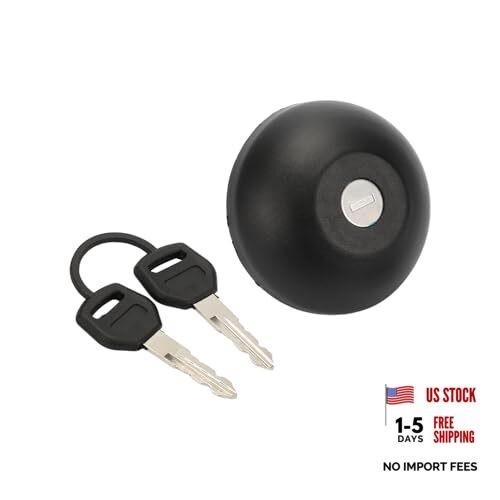Black plastic locking gas cap - locking,